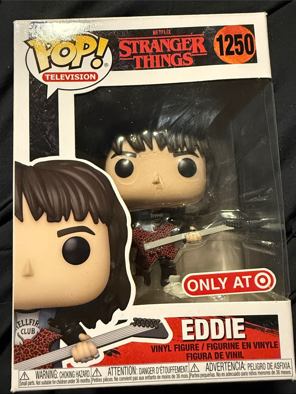 Funko Stranger Things Eddie Vinyl Figure - Black Hair, Red Guitar